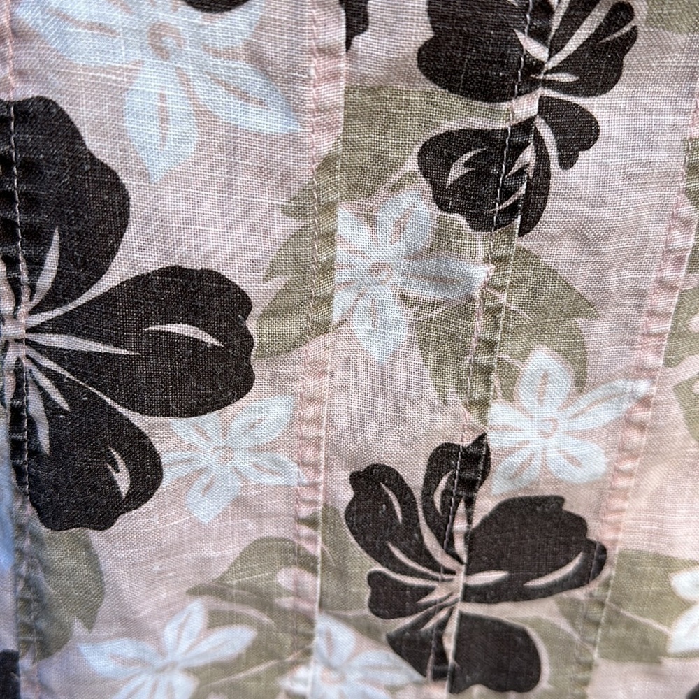 🤎🩷🤎Kaua’ iana Hawiian tank dress linen, pink, tan and brown cotton 1X tiki - Picture 4 of 8